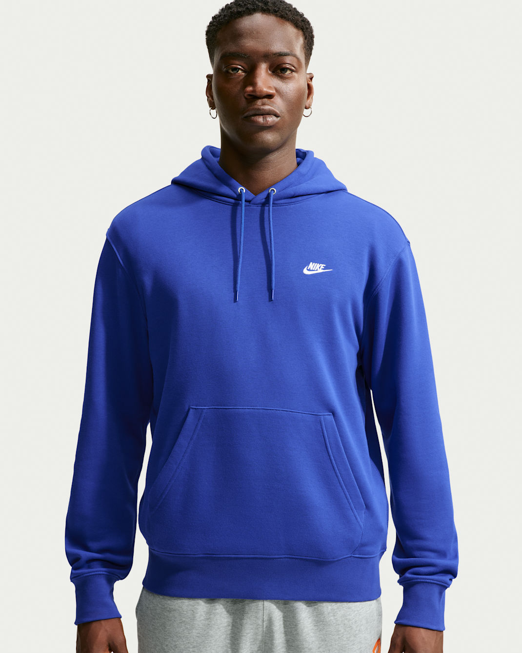 Nike Club Men's Pullover Fleece Hoodie - Old Royal/Old Royal/White
