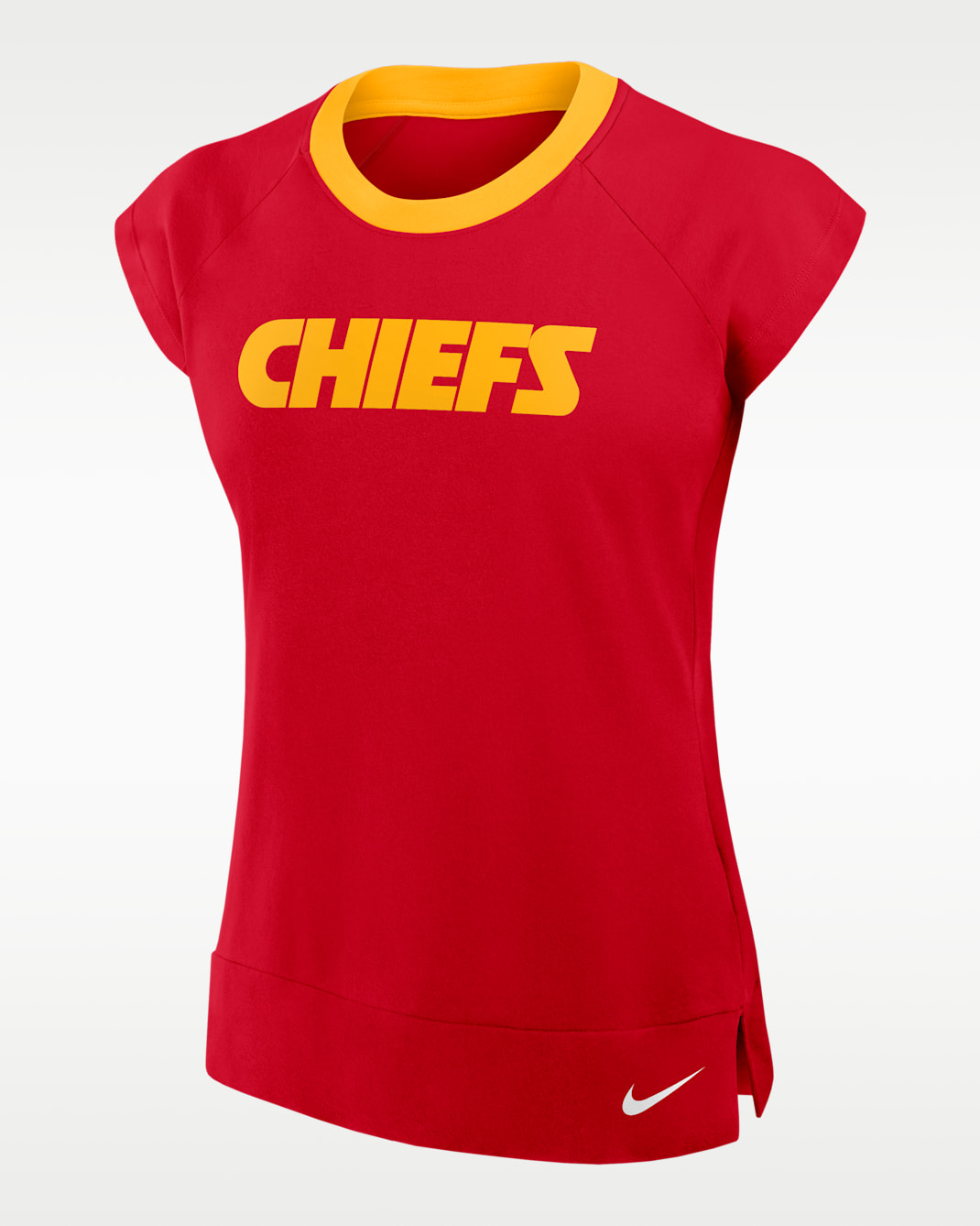 Kansas City Chiefs Forward Progress Women's Nike Dri-FIT NFL Mid-Sleeve T-Shirt - Red
