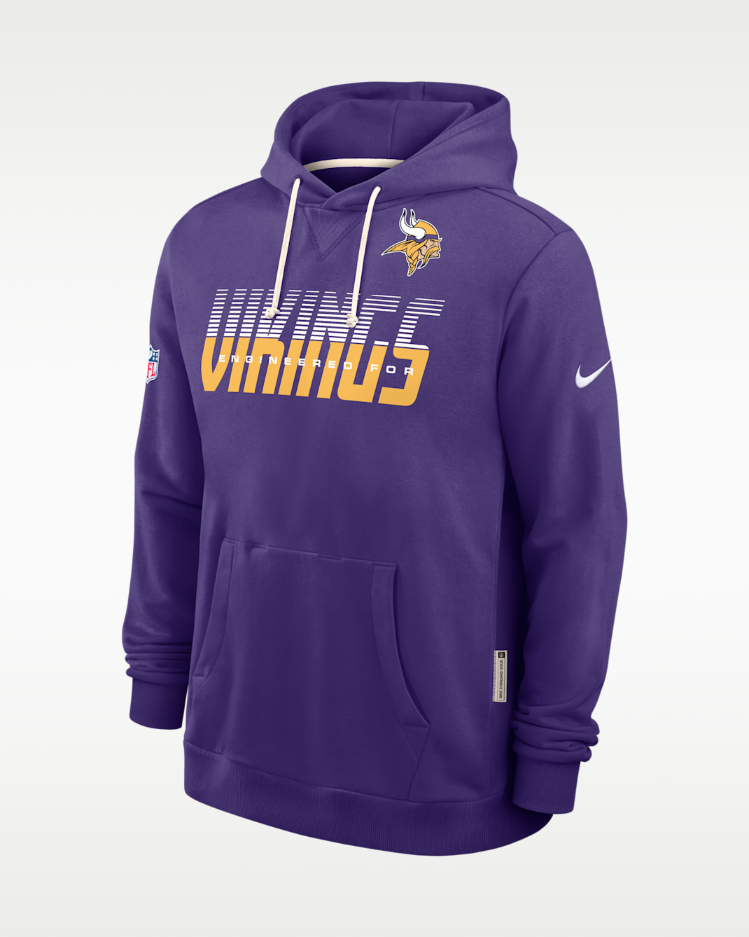 Sudadera con gorro sin cierre Nike Dri-FIT de la NFL para hombre Minnesota Vikings Sideline Standard Issue - Morado