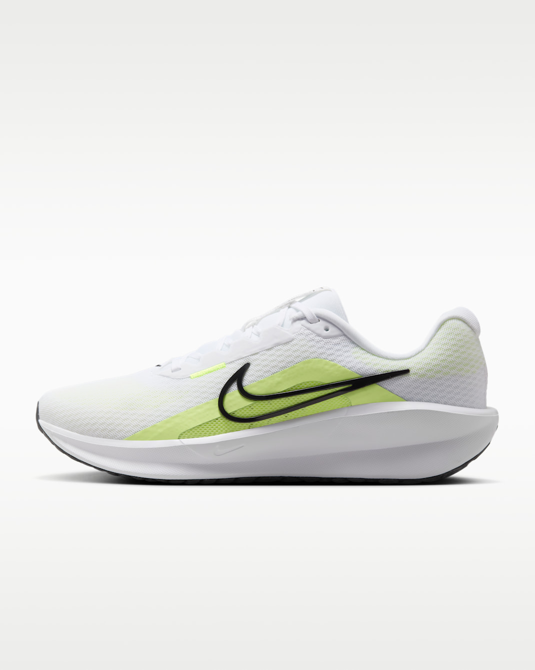 Nike Downshifter 13 Men's Road Running Shoes - White/Light Lemon Twist/Volt/Black