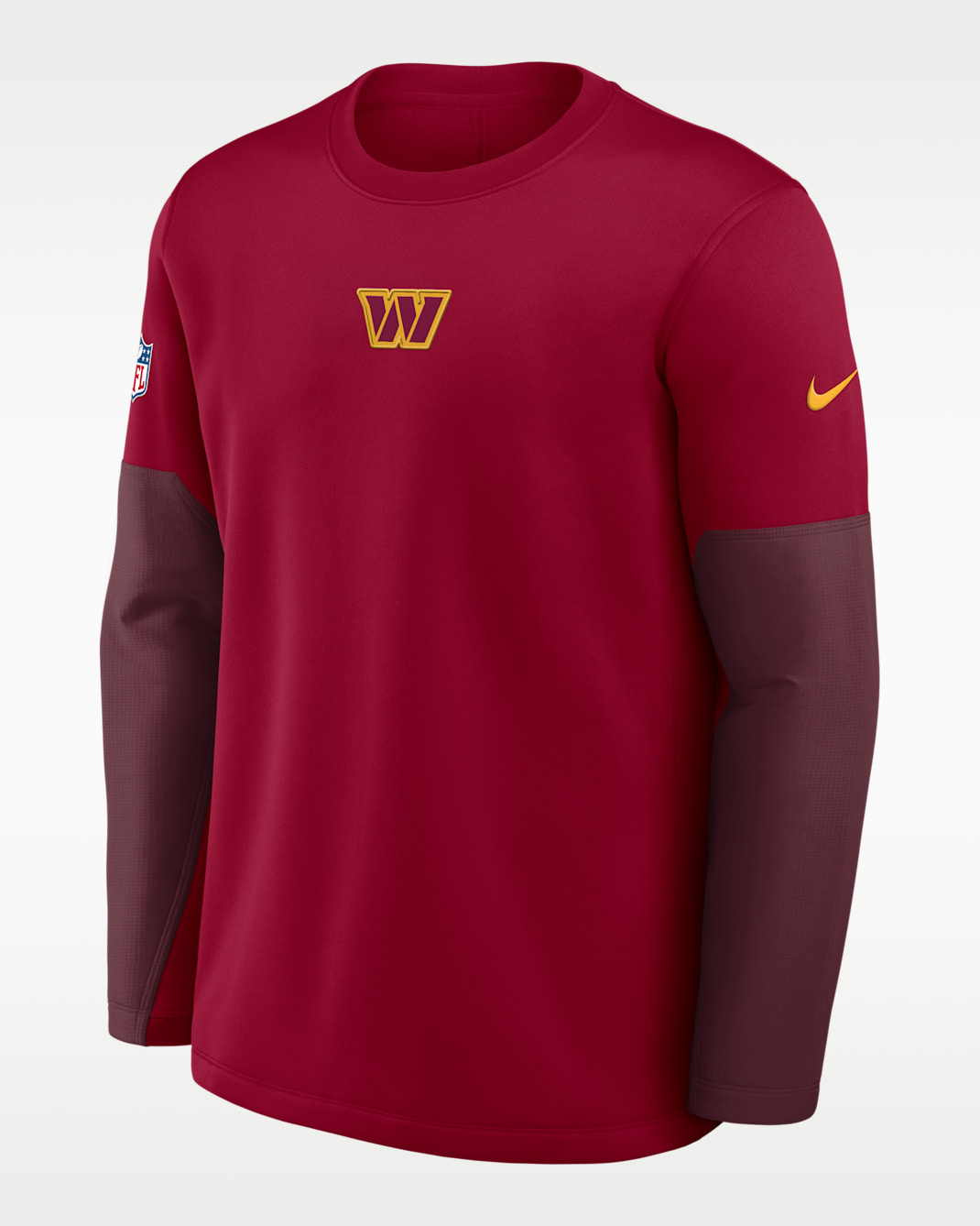 Playera de manga larga Nike Therma-FIT de la NFL para hombre Washington Commanders Scripted To Win Sideline Coach - Burdeos
