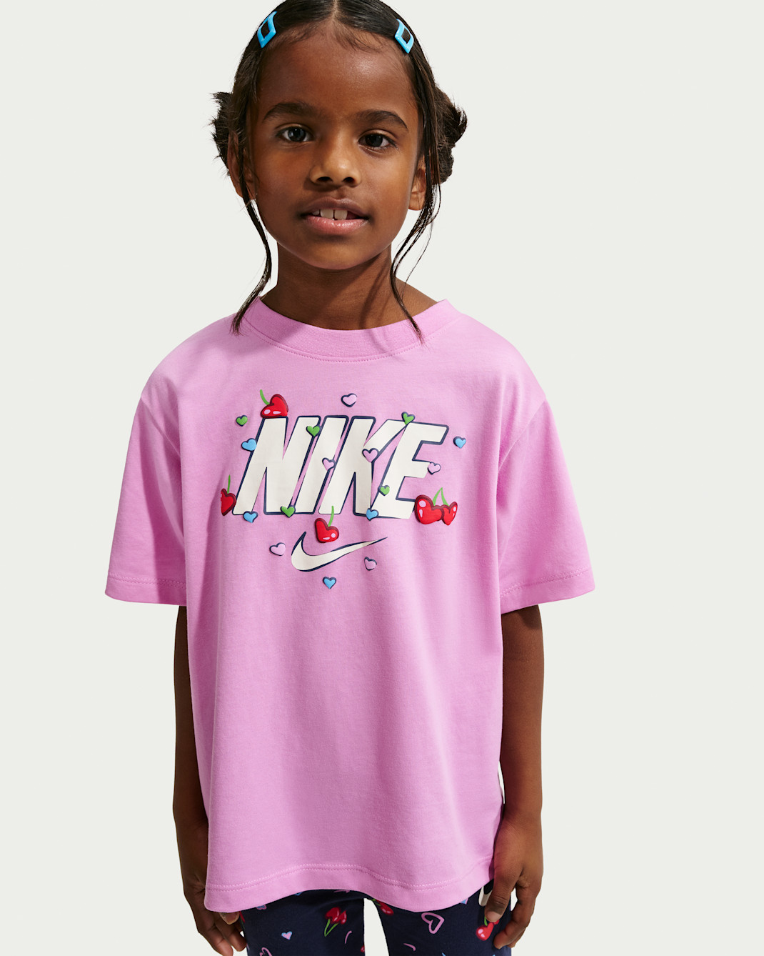 Nike Cherry Little Kids' Boxy T-Shirt - Purple