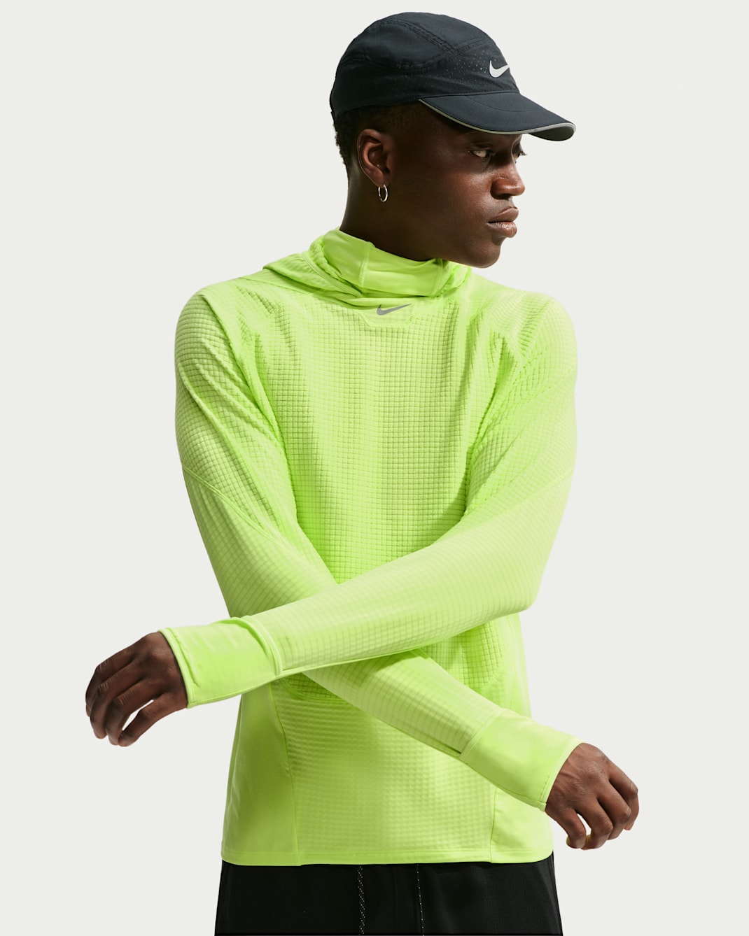 Nike Stride Therma-FIT Winterized-mellemlag til løb til mænd - Light Lemon Twist/Light Lemon Twist/sort