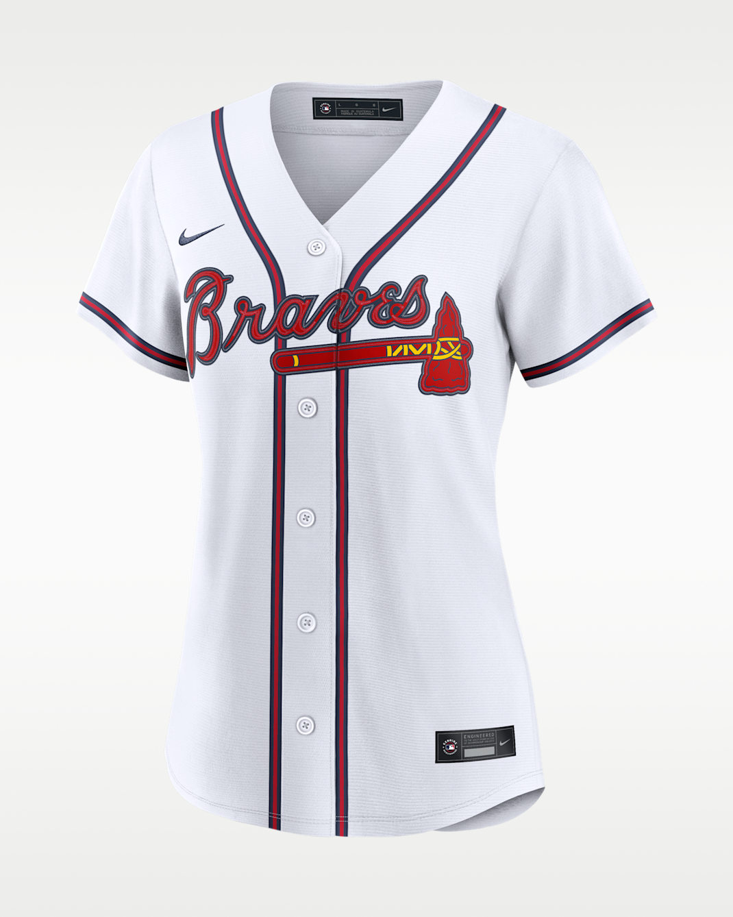 Jersey Nike de la MLB Replica para mujer Atlanta Braves - Blanco