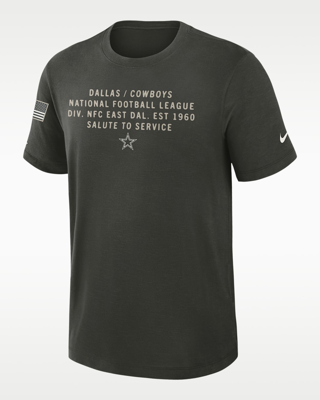 Playera Nike Dri-FIT de la NFL para hombre de los Dallas Cowboys Salute to Service - Verde bosque