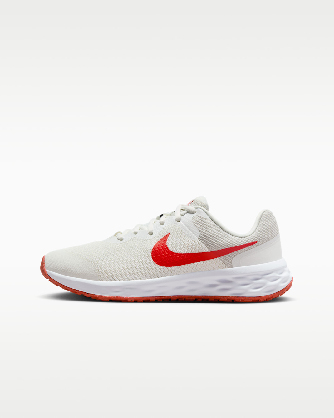 Nike Revolution 6 Older Kids' Road Running Shoes - Summit White/Obsidian/White/Track Red