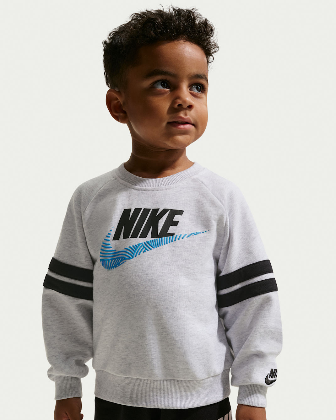 Nike Sportswear In The Zone Toddler French Terry Oversized Crew - Birch Heather