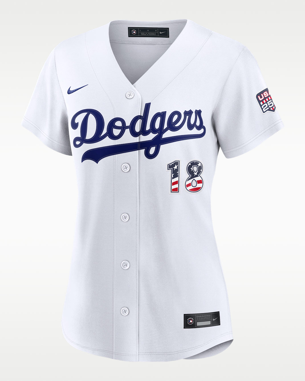 Yoshinobu Yamamoto Los Angeles Dodgers USA 250 Women's Nike MLB Stadium Jersey - White
