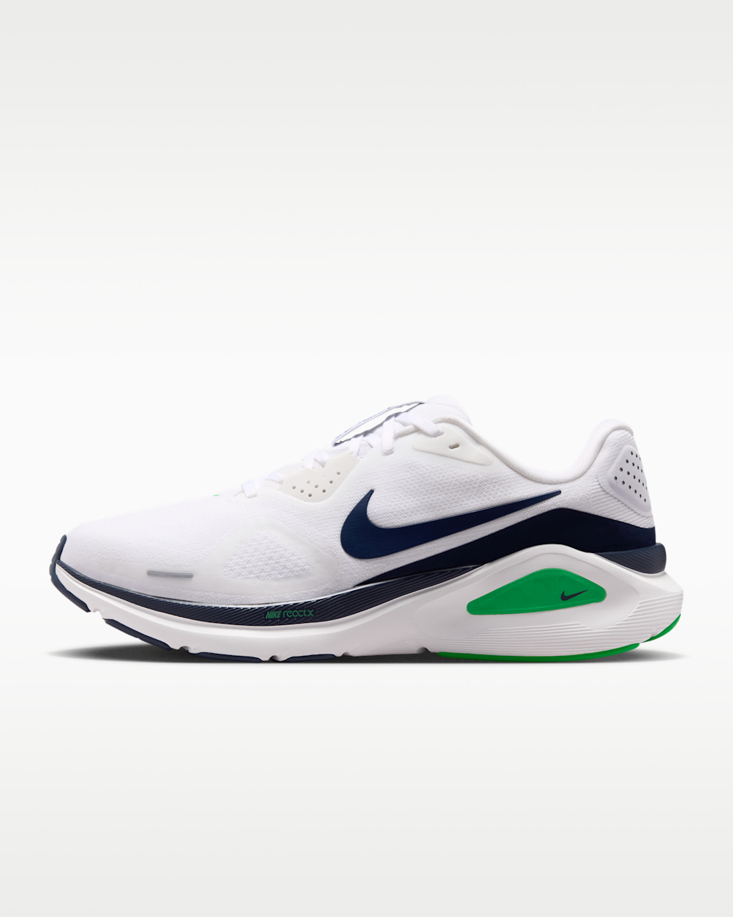 Nike Structure 26 Straßenlaufschuh (Herren) - Weiß/Green Spark/Summit White/Midnight Navy