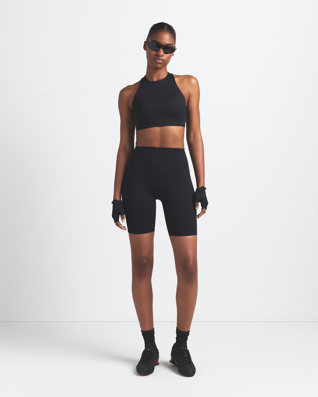 NikeSKIMS Matt Women's High-Waisted 18cm (approx.) Biker Shorts - NSKM OBSIDIAN