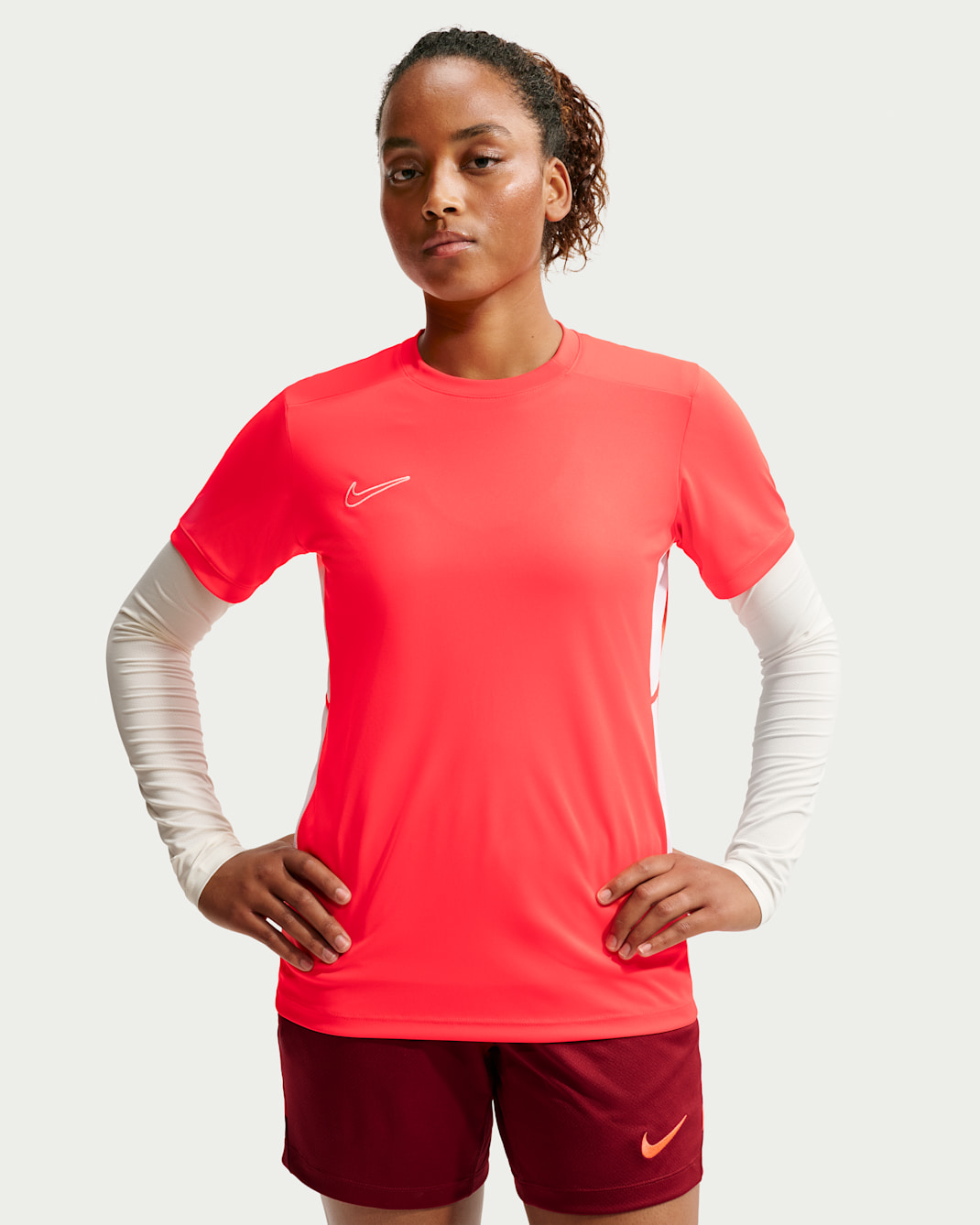 Nike Academy Women's Dri-FIT Football Top - Bright Crimson/Bright Crimson/White/White