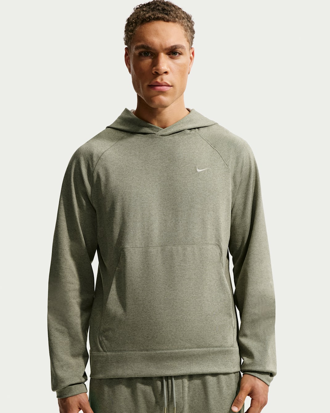 Nike Primary NanoKnit Men's Dri-FIT UV Protection Pullover Performance Hoodie - Light Army/Medium Olive/Heather/Light Army