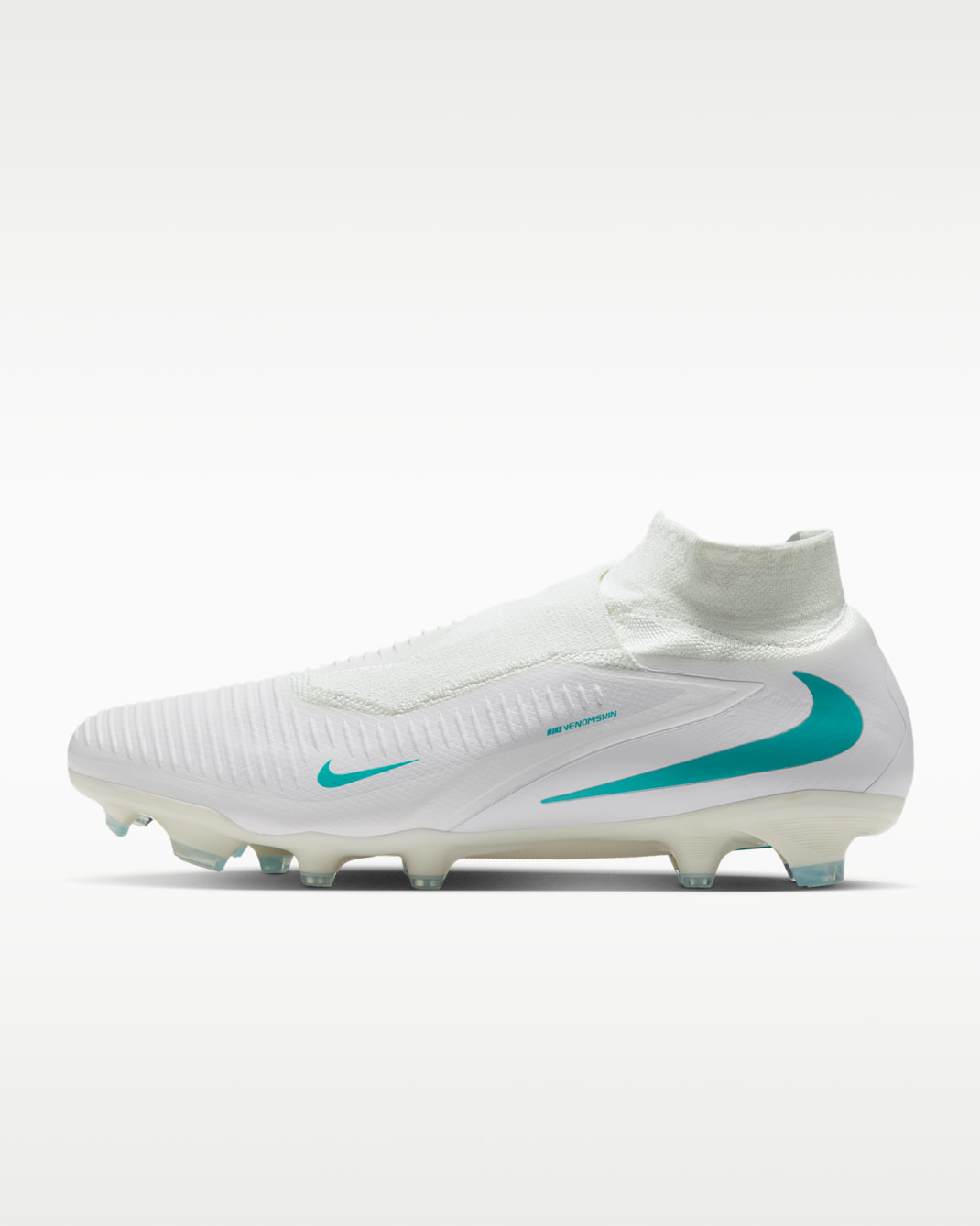 Nike Phantom 6 High Pro Firm-Ground Soccer Cleats - White/White/Dusty Cactus
