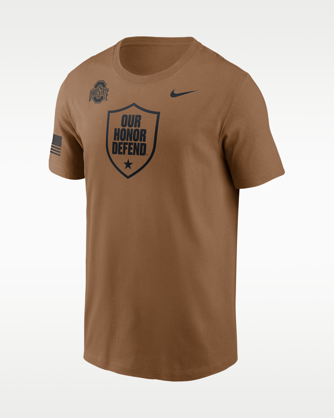 Ohio State Courtside Men's Nike Dri-FIT College T-Shirt - Brown