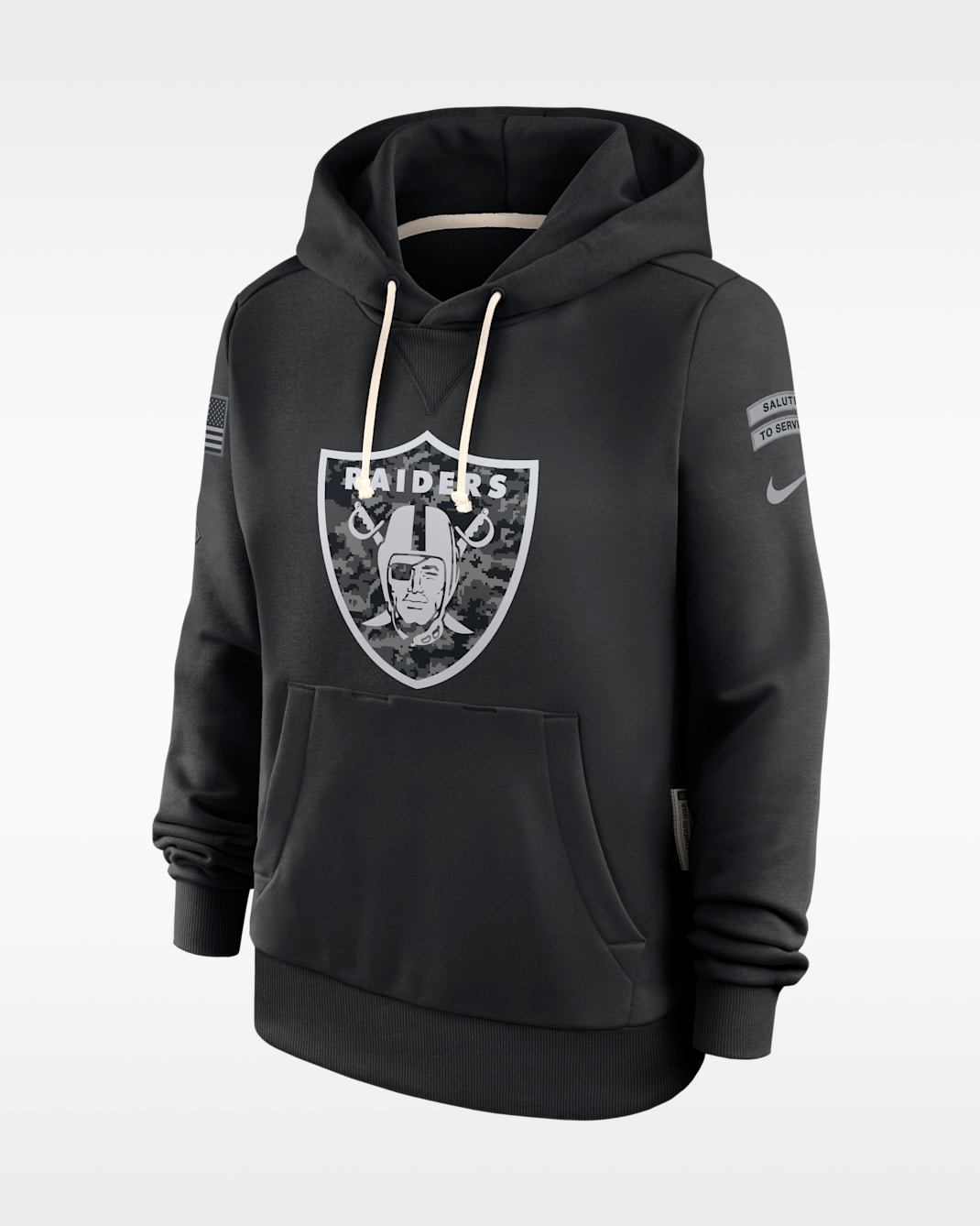 Las Vegas Raiders Salute to Service Sideline Women's Nike Dri-FIT NFL Pullover Hoodie - Black