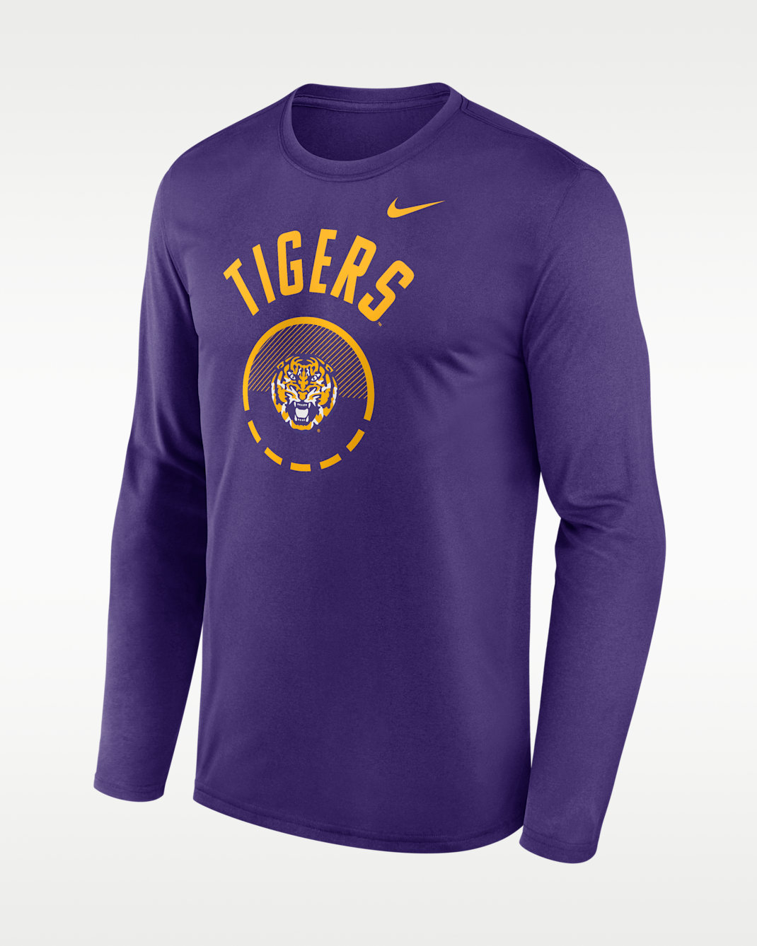 LSU Courtside Men's Nike Dri-FIT College Long-Sleeve T-Shirt - Purple