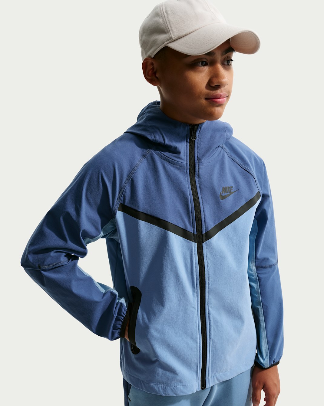 Veste tissée Nike Tech pour ado (garçon) - Work Blue/Mystic Navy/Noir