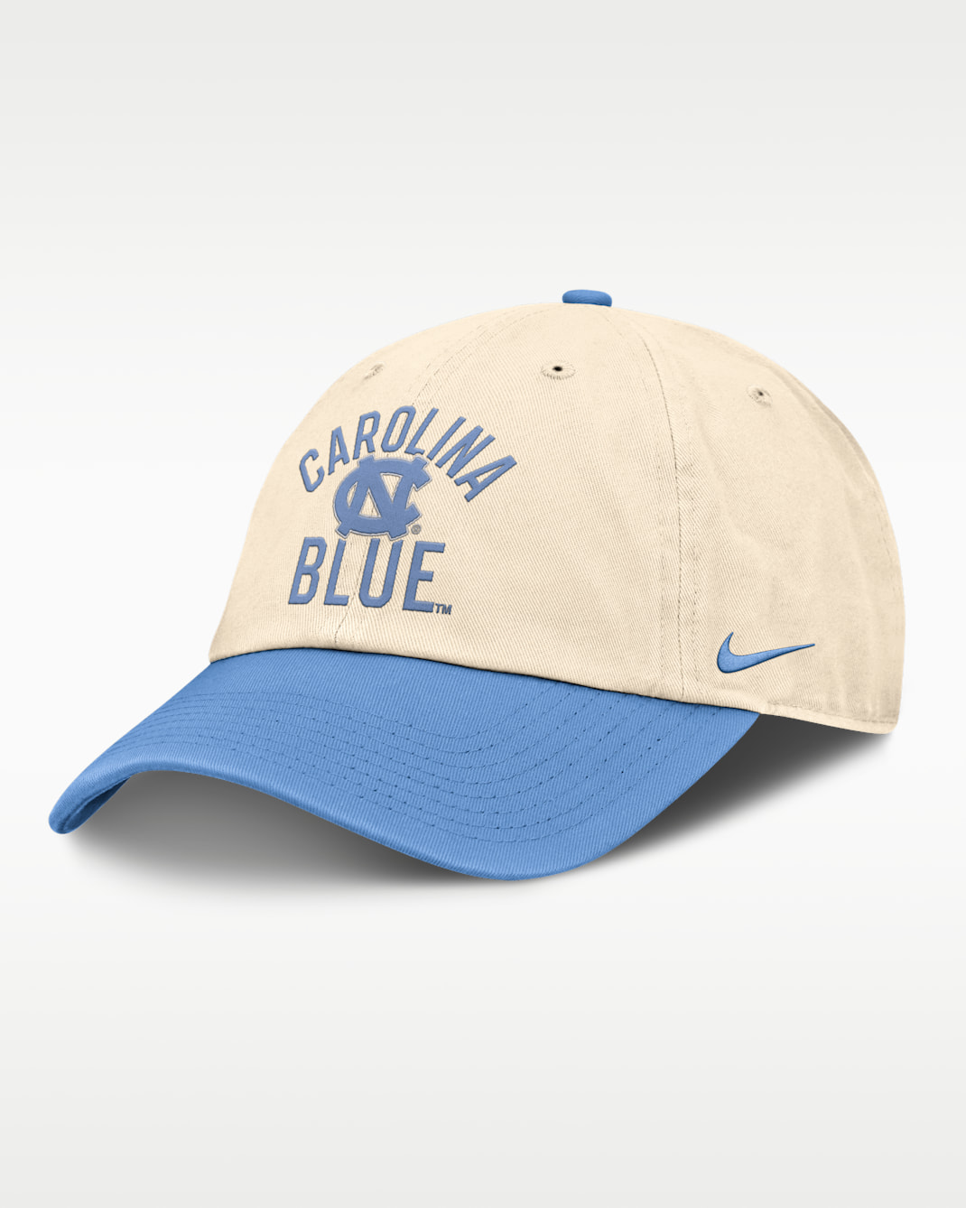 North Carolina Primetime 2-Tone Club Men's Nike College Adjustable Hat - Natural