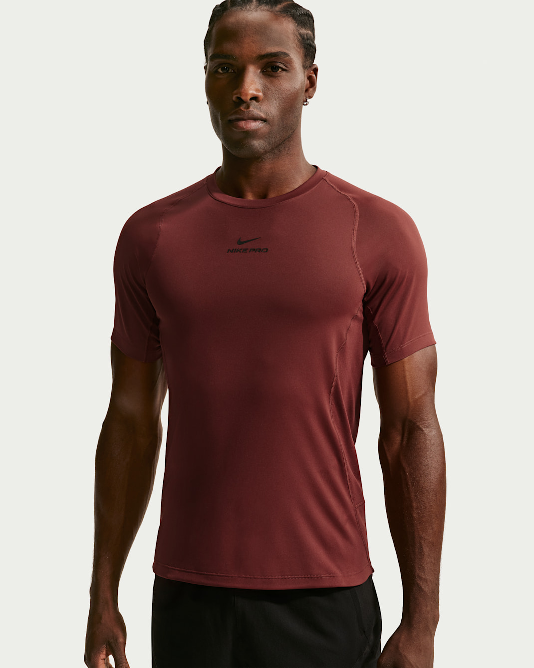 Nike Pro Training Parte de arriba de manga corta Dri-FIT - Hombre - Dark Team Red/Negro