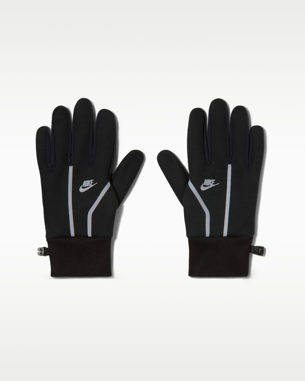 Guantes de tejido Fleece para hombre Nike Tech 3.0 (1 par) - Negro/Plata