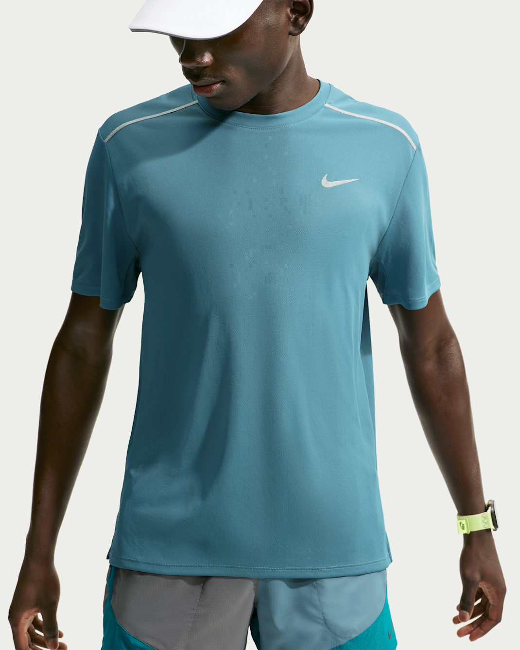 Playera de correr de manga corta Dri-FIT para hombre Nike Miler - Azul humeante