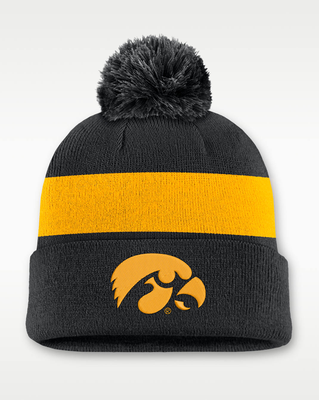 Gorro con dobladillo universitario Nike para hombre Iowa Peak - Negro