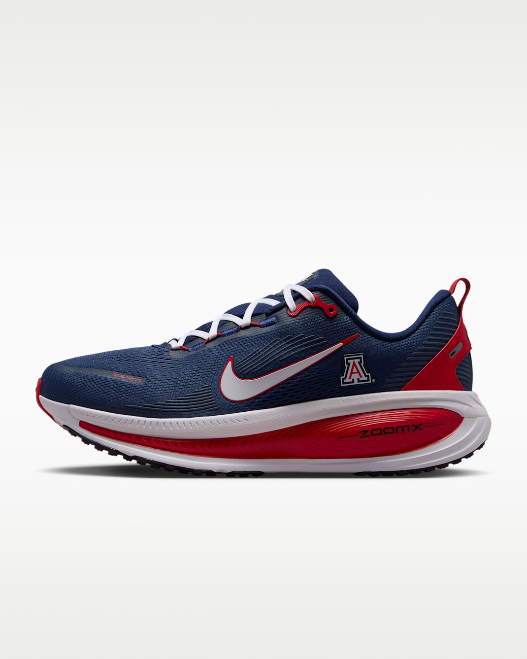 Nike College Vomero 18 (Arizona) Men's Road Running Shoes - College Navy/University Red/White