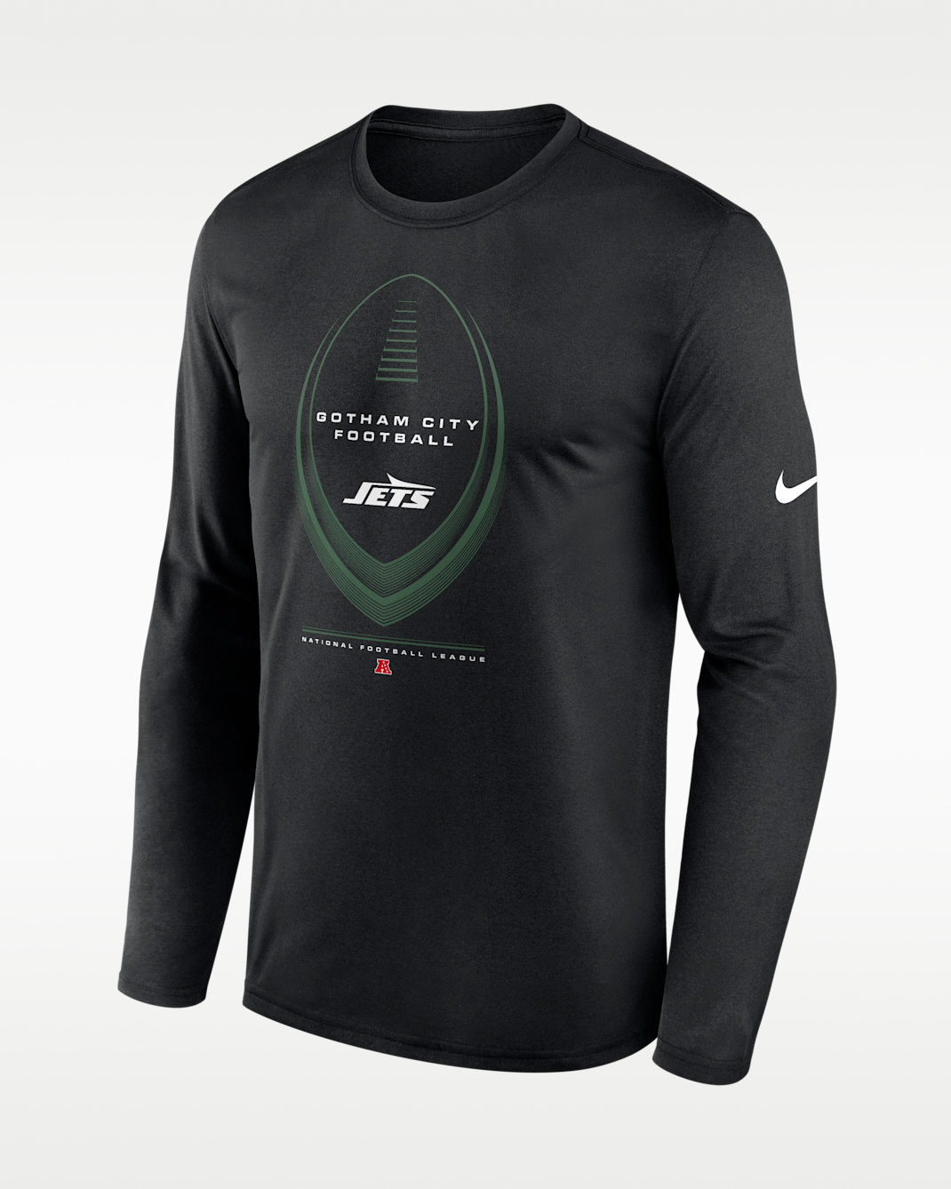 Playera de manga larga Nike Dri-FIT de la NFL para hombre New York Jets Legend Icon - Negro