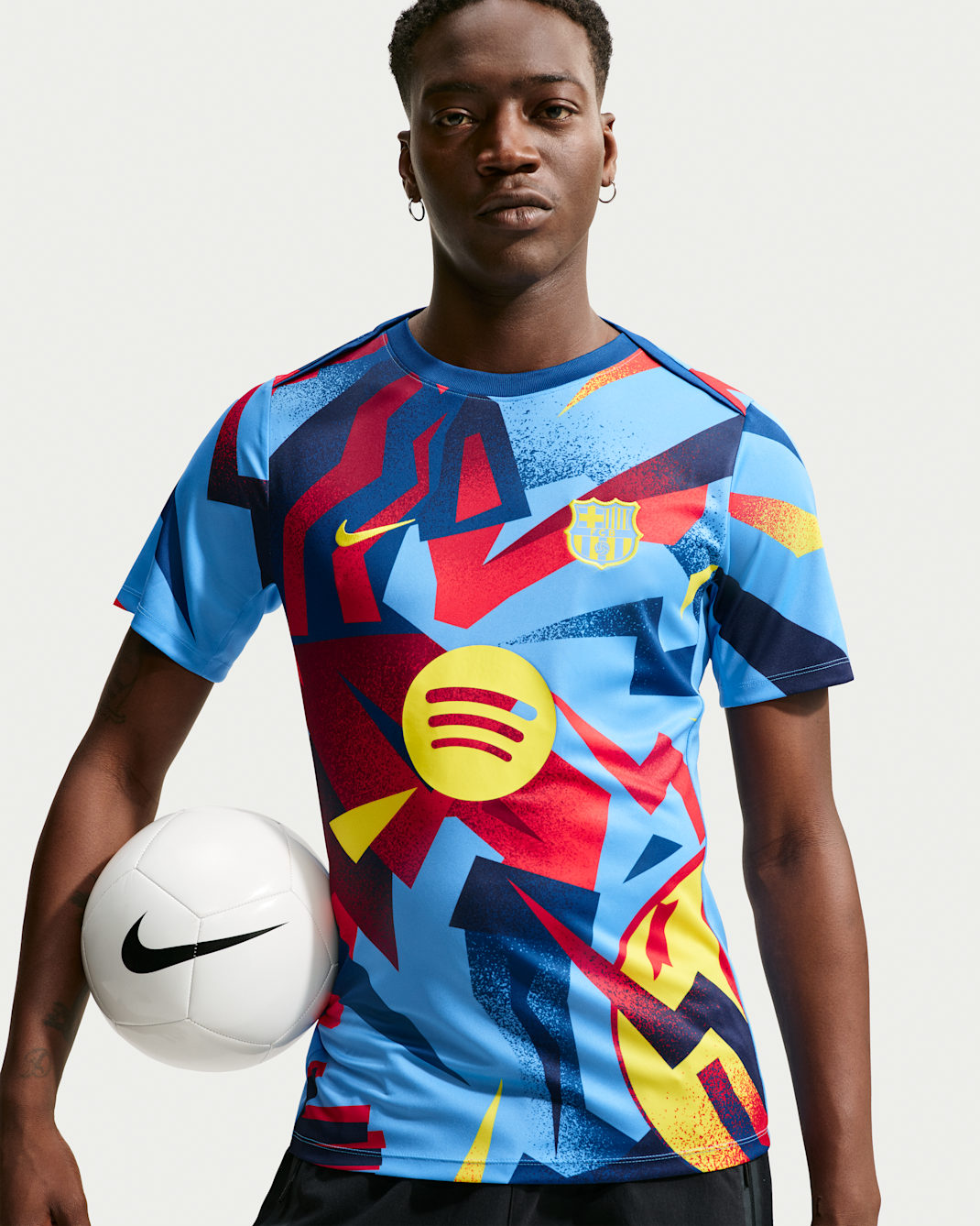 FC Barcelona Academy Pro Fourth Nike Dri-FIT Pre-Match-Fußballoberteil (Herren) - University Blue/University Blue/Gym Blue/Opti Yellow