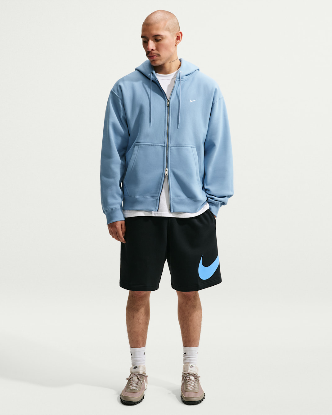 Nike Club Men's Fleece Shorts - Black/Black/Football Blue