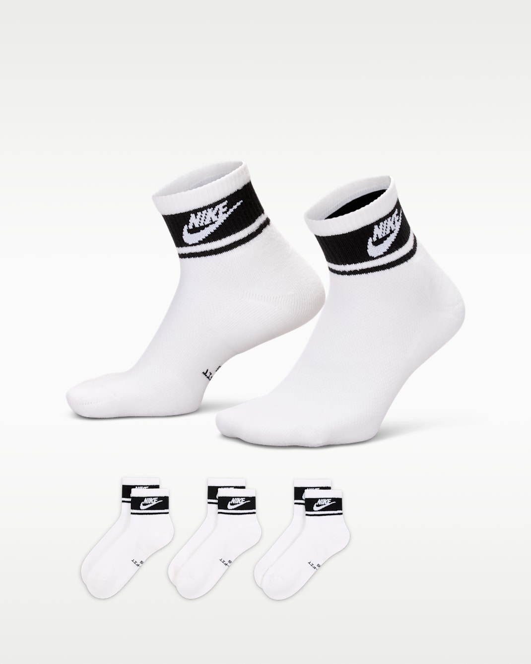 Nike Everyday Elevated Ankle Socks (3 Pairs) - Multi-Color