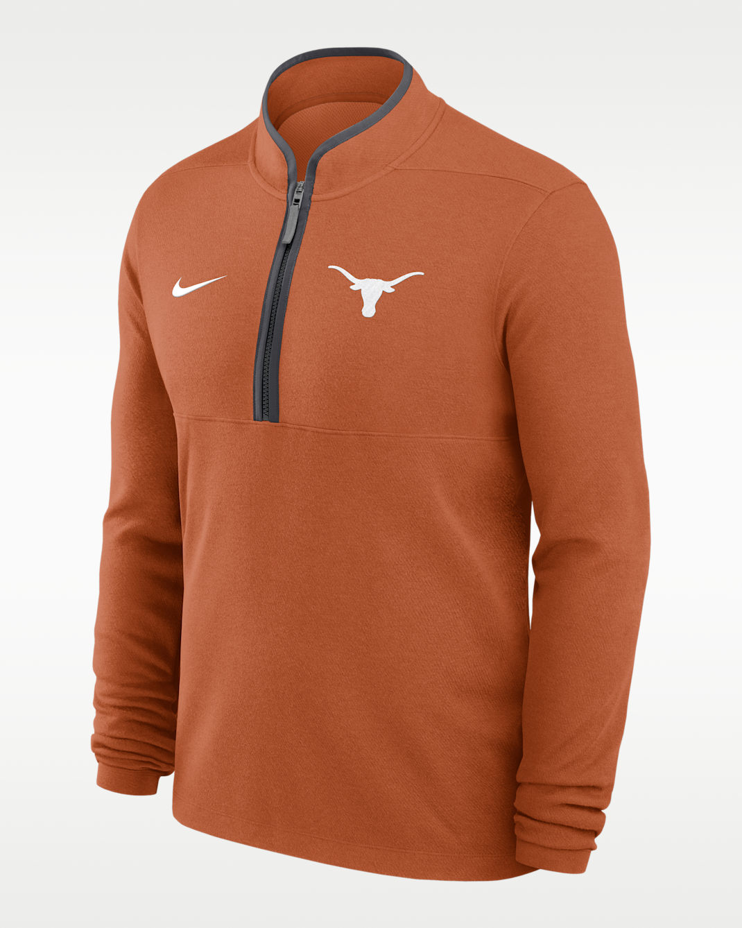 Texas Victory Men's Nike Dri-FIT College 1/2-Zip Long-Sleeve Top - Burnt Orange