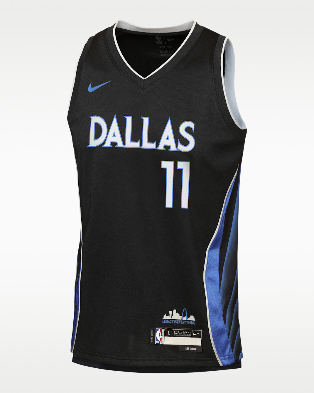 Jersey Nike de la NBA Swingman para niños talla grande Kyrie Irving Dallas Mavericks City Edition - Negro