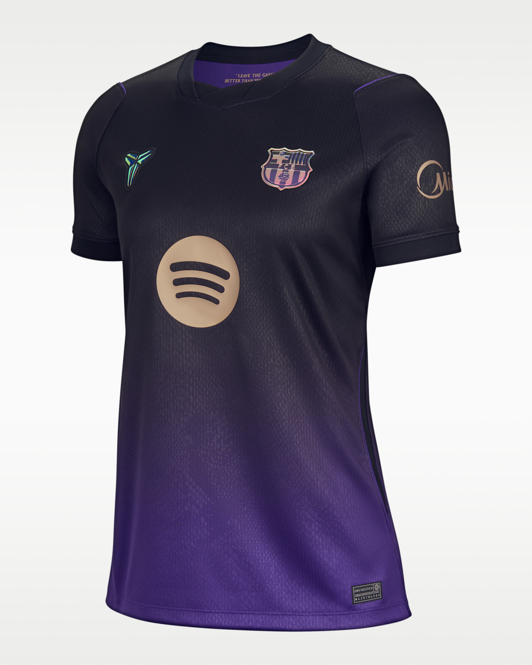 F.C. Barcelona 2026/27 Stadium Away Women's Kobe Dri-FIT Football Replica Shirt - Field Purple/Field Purple/Black/Metallic Gold