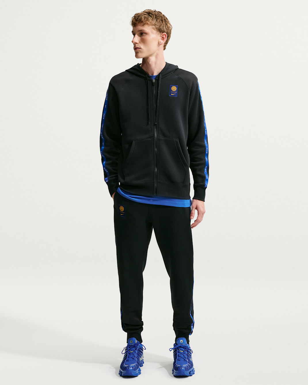 Pantalon de jogging en Fleece Inter Milan City Side pour homme - Noir/University Gold