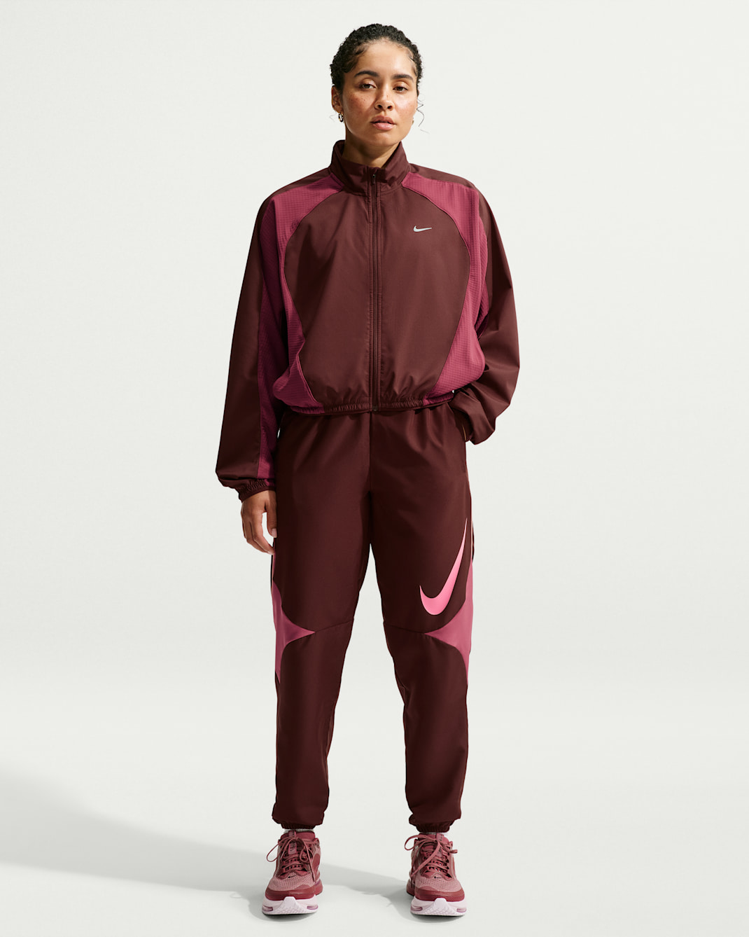 Nike Swoosh Women's Dri-FIT Running Trousers - Mystic Dates/Pink Smoke/Rust Pink/Peony