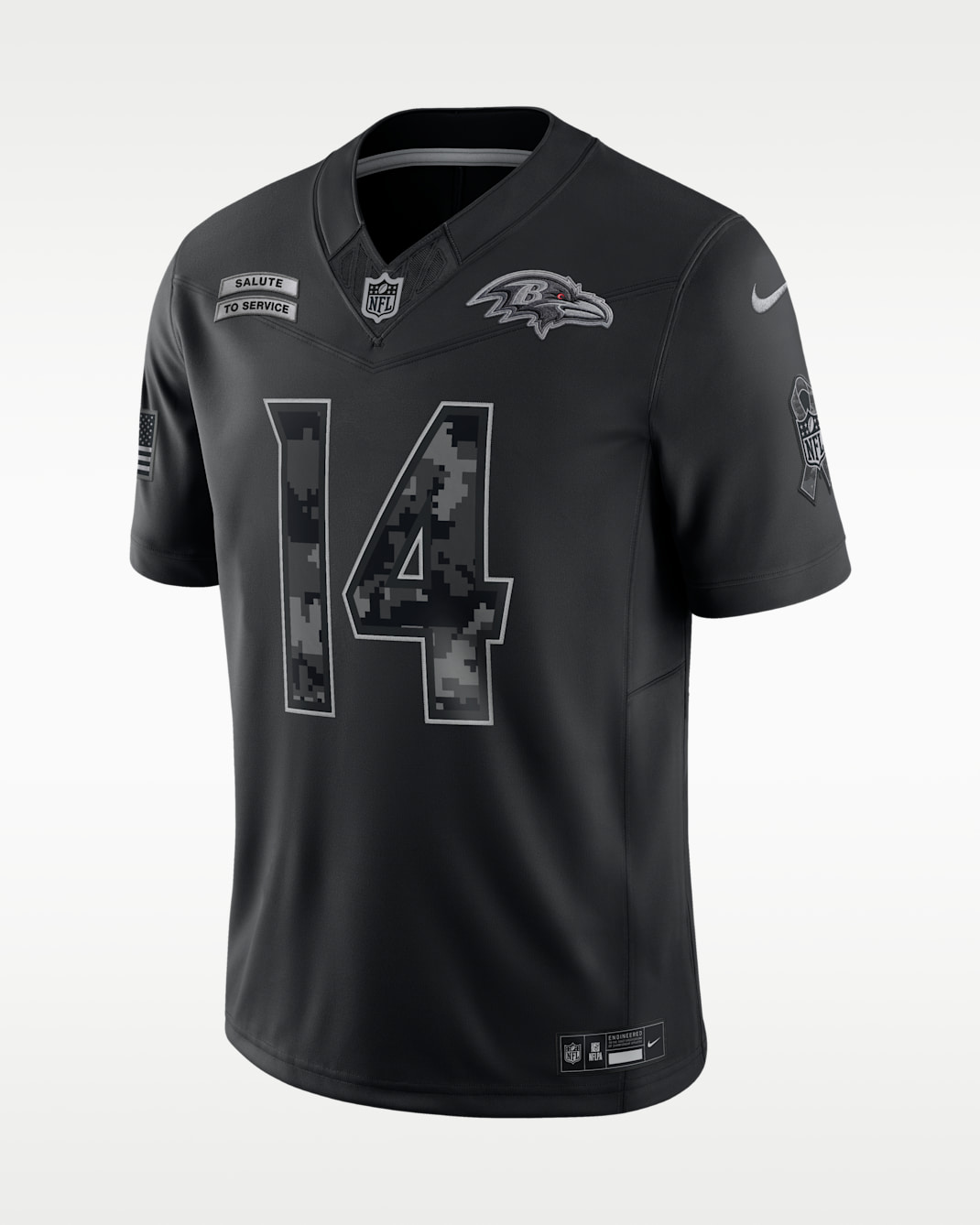 Jersey Nike Dri-FIT de la NFL Limited para hombre Kyle Hamilton Baltimore Ravens Salute to Service - Negro