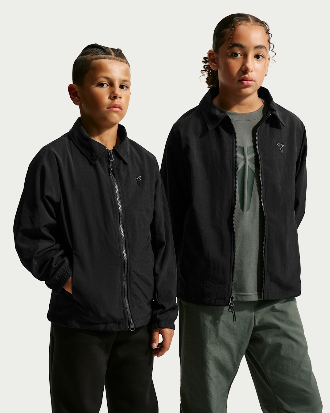 Kobe Older Kids' Mamba Woven Basketball Jacket - Black/Black