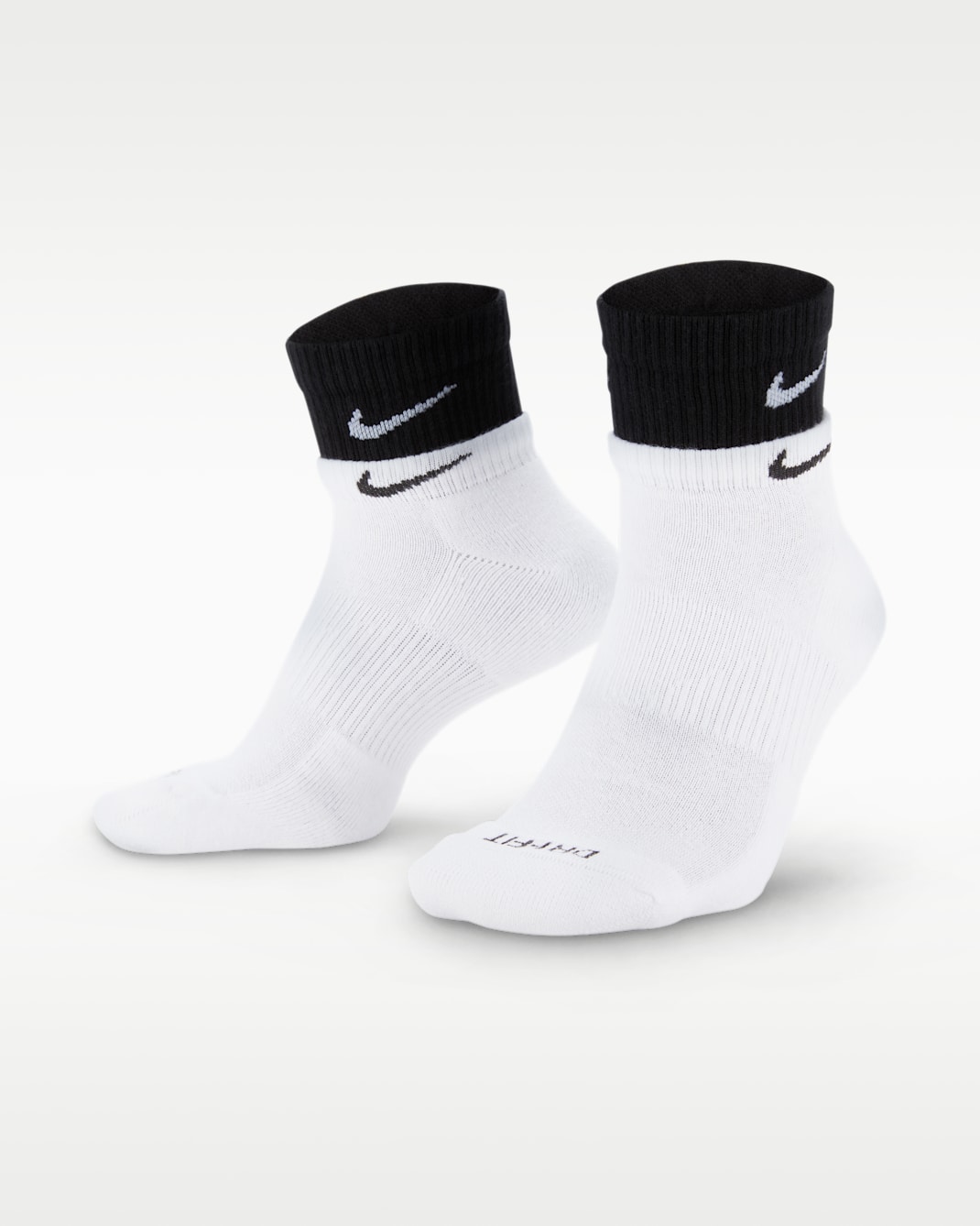 Nike Everyday Plus Cushioned Training Ankle Socks - White/White/Black