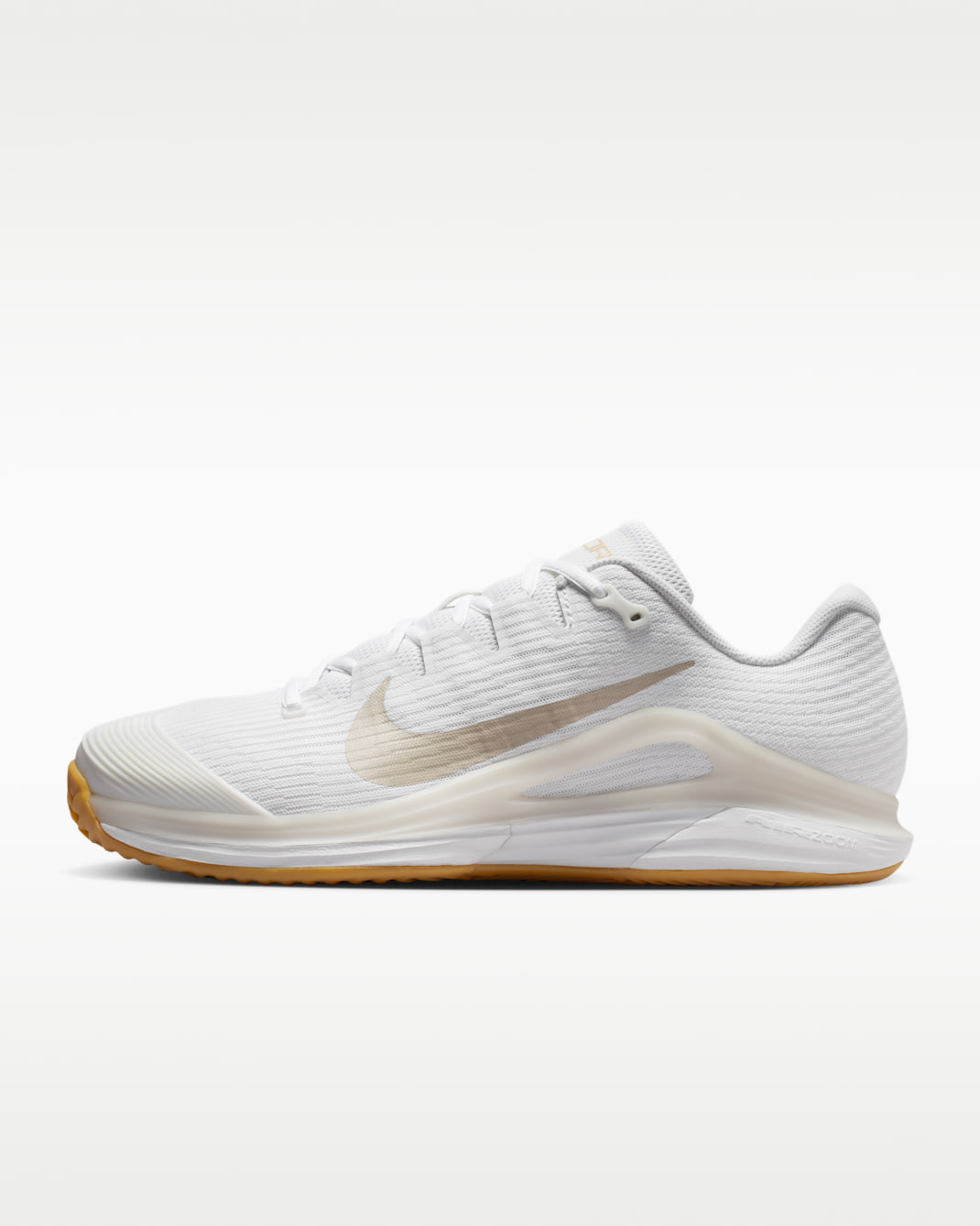 Nike Vapor 12 Men's Clay Court Tennis Shoes - White/Summit White/Linen/Light Orewood Brown