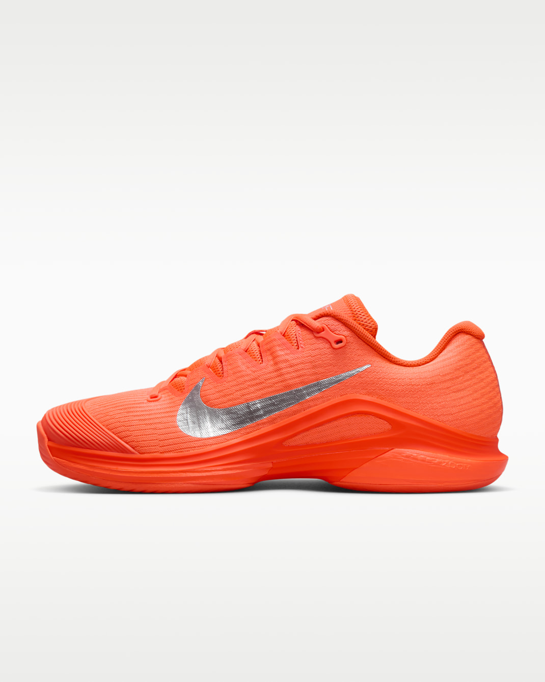 Nike Vapor 12 Premium Men's Hard Court Tennis Shoes - Hyper Crimson/Metallic Silver