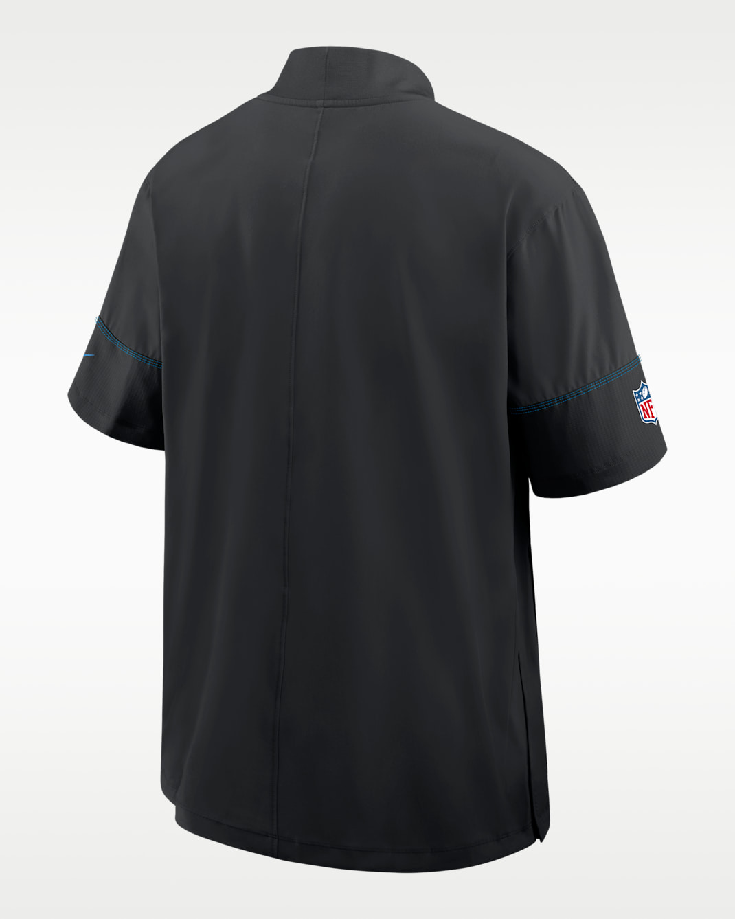 Carolina Panthers Sideline Coach Men's Nike NFL 1/2-Zip Short-Sleeve Hooded Jacket