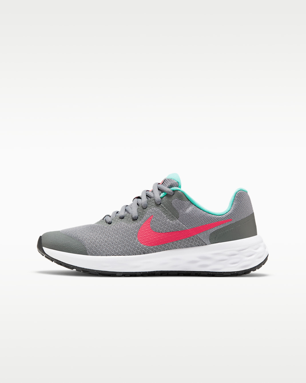 Nike Revolution 6 Older Kids' Road Running Shoes - Smoke Grey/Washed Teal/Siren Red