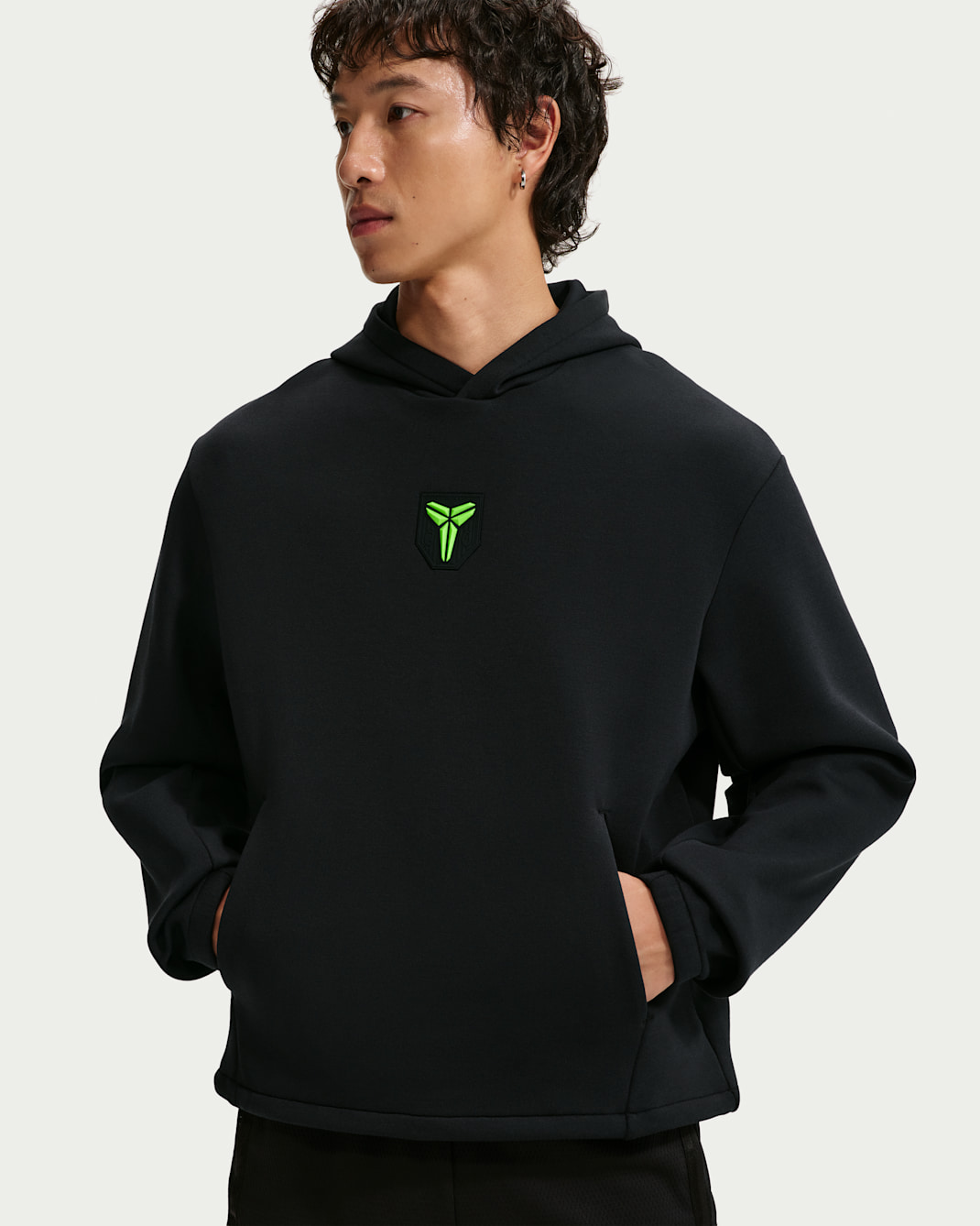 Kobe Mambacurial Men's Pullover Basketball Hoodie - Black/Electric Green