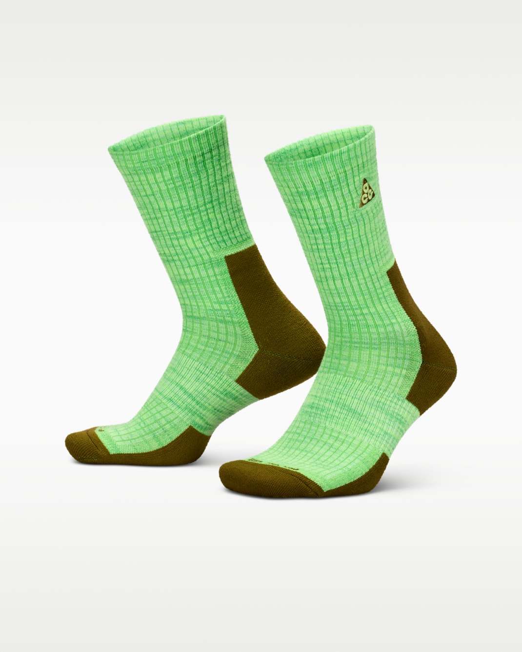 Nike ACG Everyday Cushioned Crew Socks (1 Pair) - Mean Green/Vapor Green/Lime Blast/Volt Ice