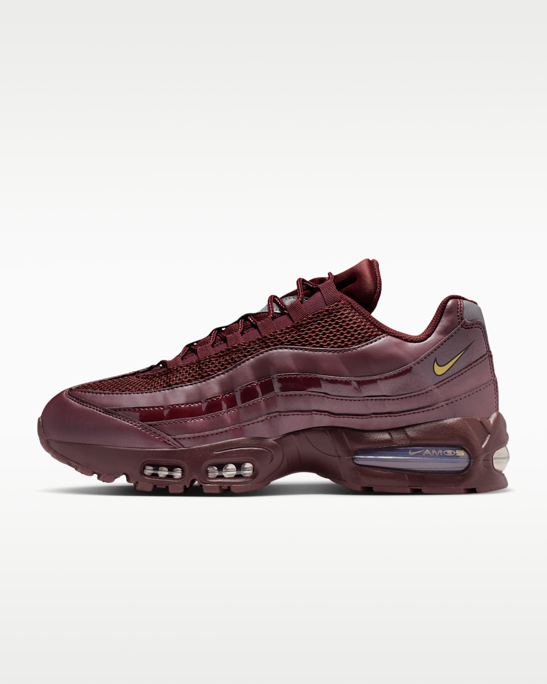 Nike Air Max 95 Big Bubble Men's Shoes - Burgundy Crush/Black/Metallic Silver/Metallic Gold