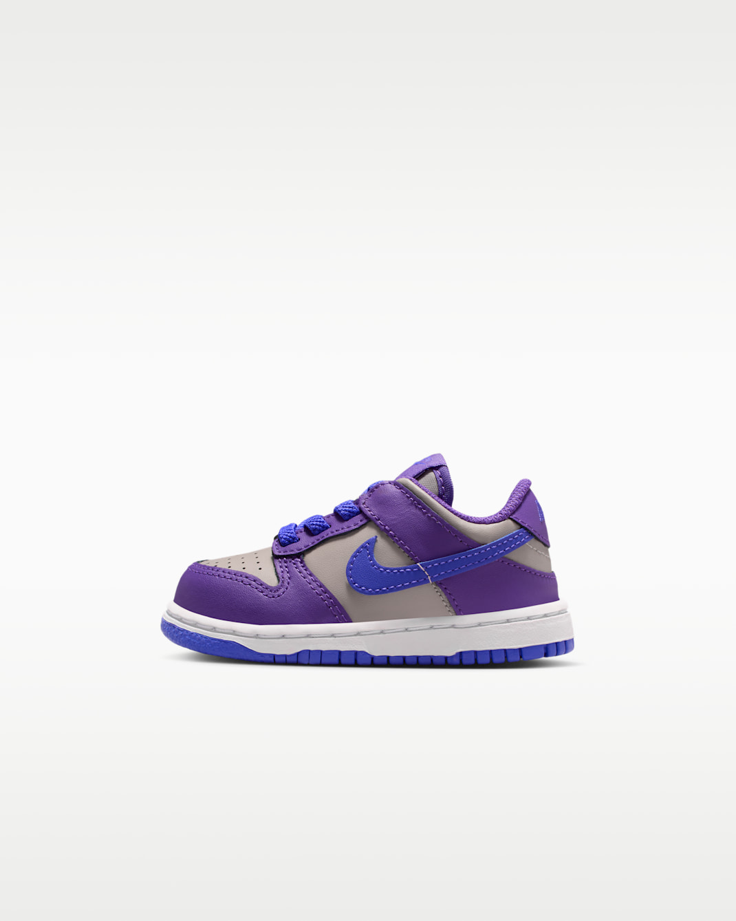 Tenis para bebé e infantil Nike Dunk Low - Gris universitario/Uva salvaje/Blanco/Violeta persa