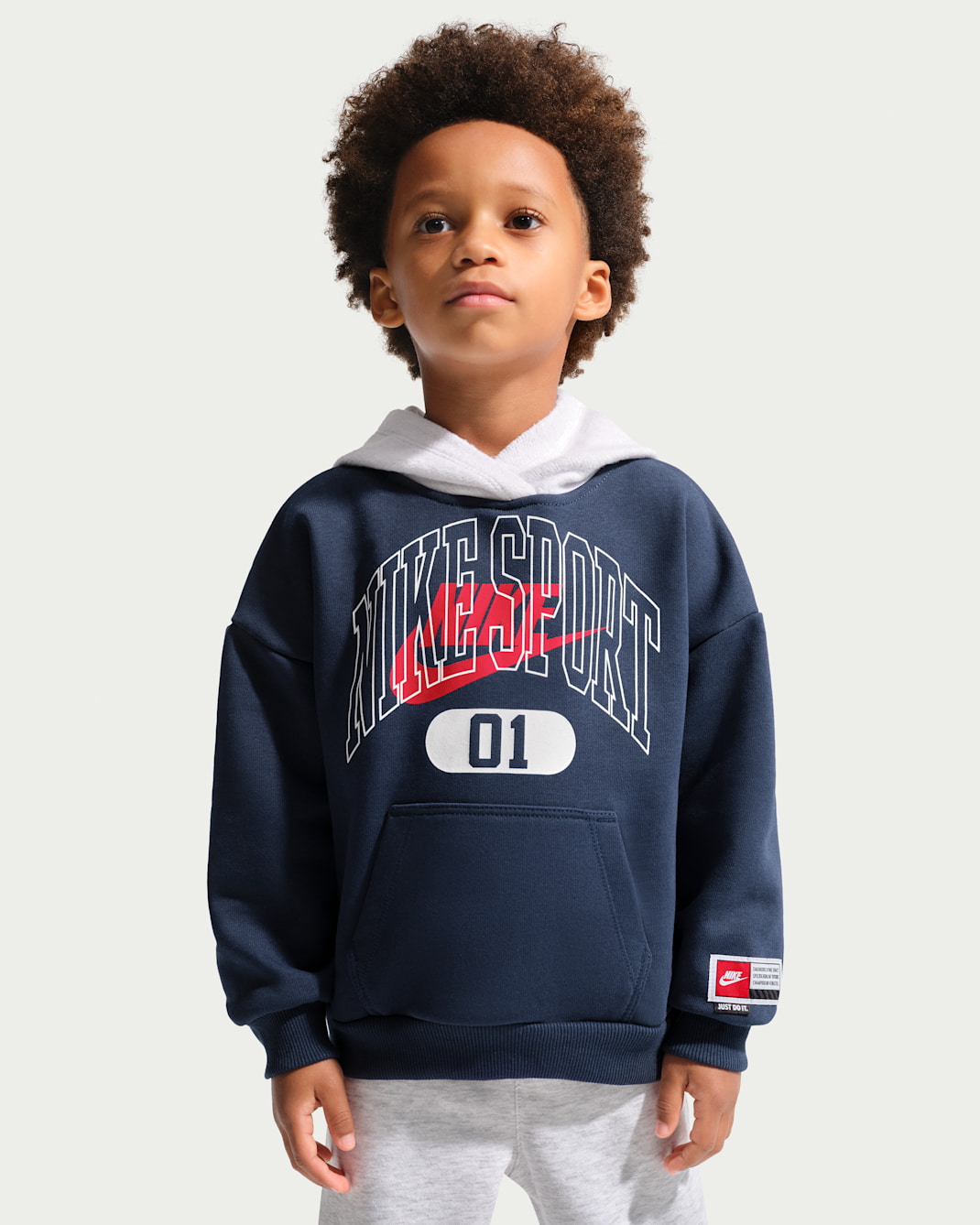 Sudadera con gorro sin cierre Multisport para niños talla pequeña Nike Sportswear - Azul marino medianoche