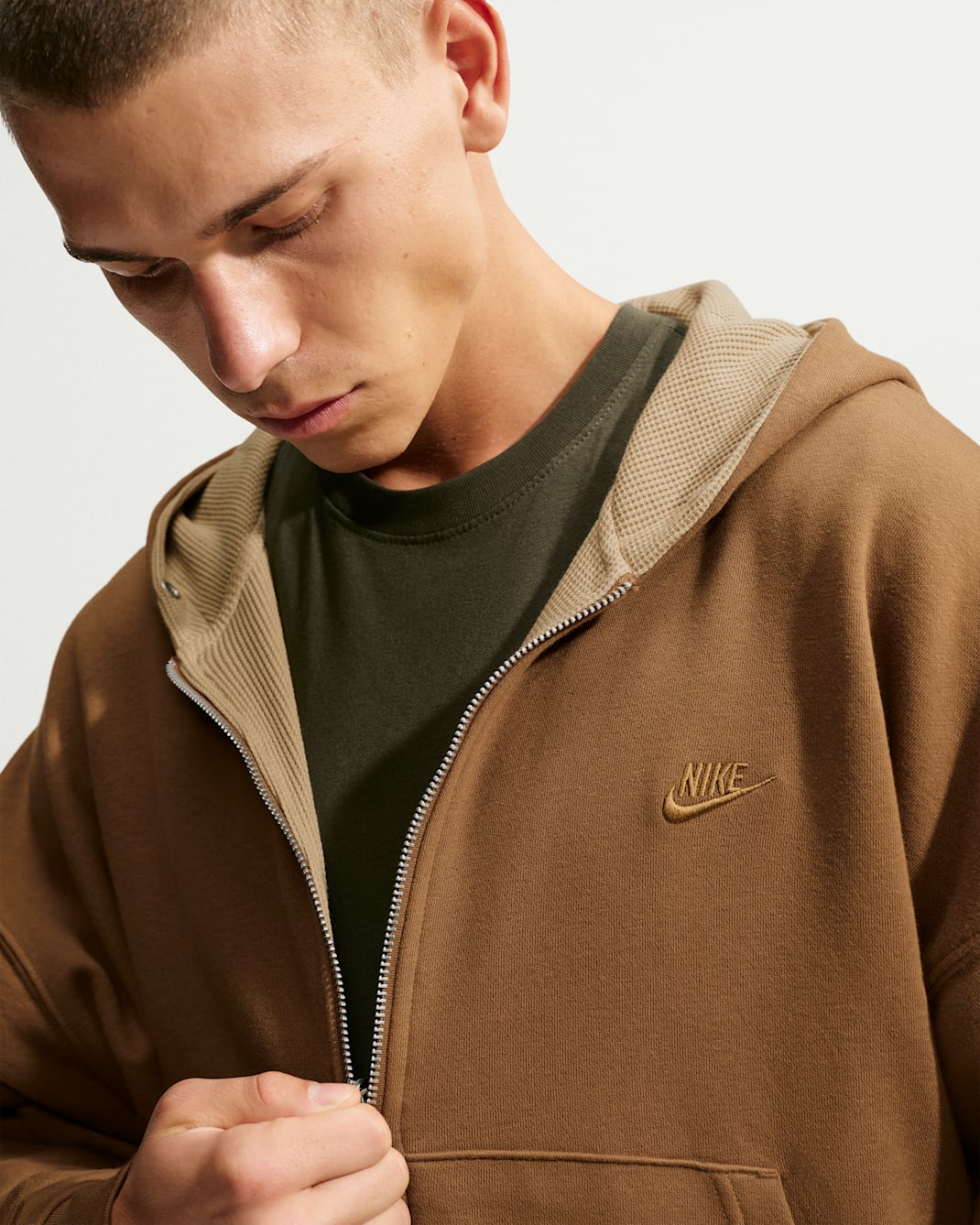 Nike Club Men's Oversized Fleece Full-Zip Reversible Hoodie
