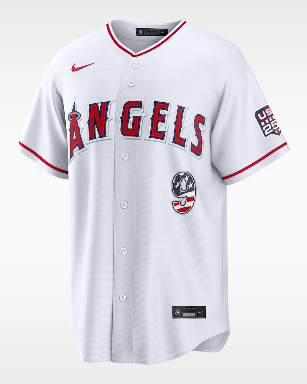 Zach Neto Los Angeles Angels USA 250 Men's Nike MLB Stadium Jersey - White
